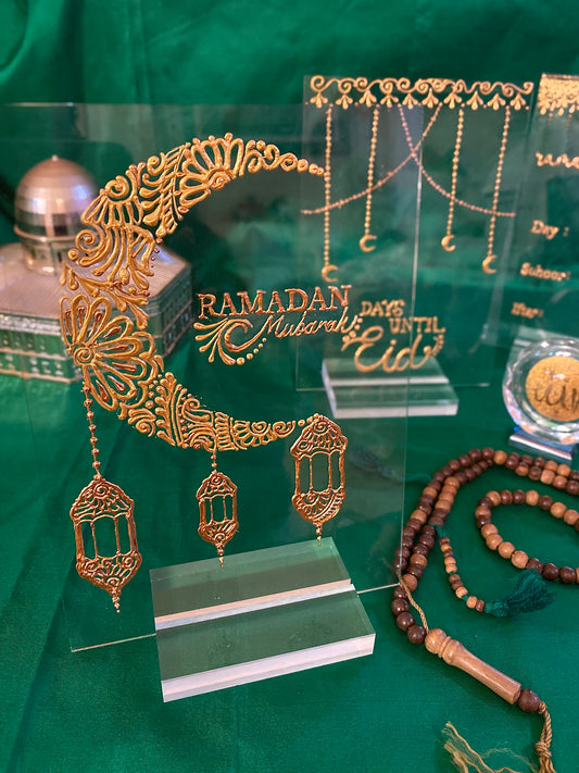 Ramadan Mubarak Table Sign