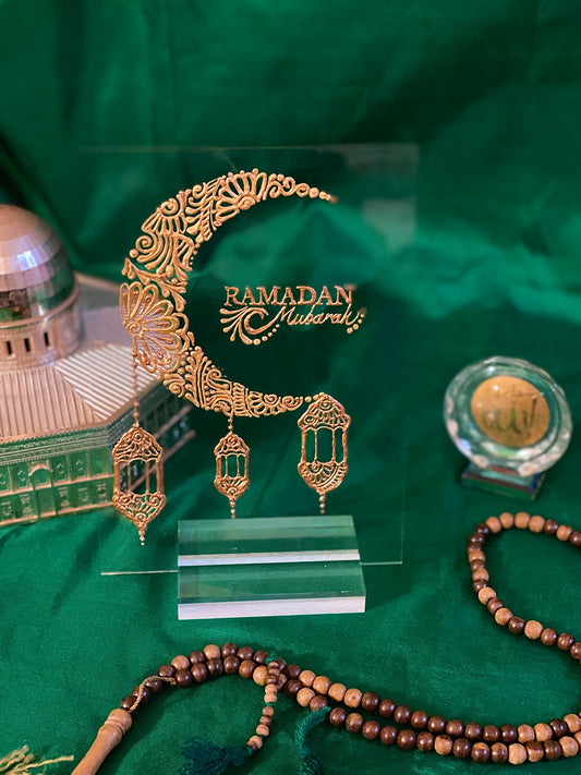 Ramadan Mubarak Table Sign